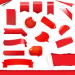 Red Labels And Stickers Set