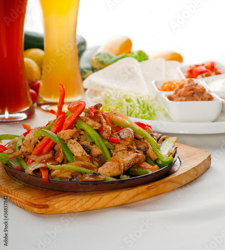 Photo: original fajita sizzling hot on iron plate original fajita sizzling hot on iron plate