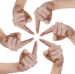 Hand of teamwork