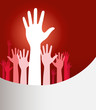 Raised hands