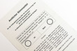Foto: Stimmzettel zur Volksabstimmung über Stuttgart 21 Stimmzettel zur Volksabstimmung über Stuttgart 21