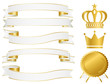 ribbon banner set vector