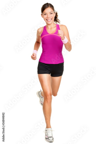Photo: Runner woman isolated Runner woman isolated
