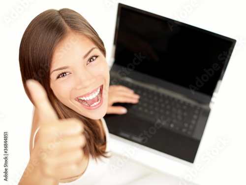 Foto: Laptop woman happy Laptop woman happy