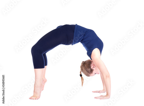 Photo: Yoga chakrasana wheel pose Yoga chakrasana wheel pose