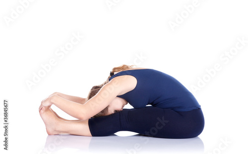 Photo: Yoga forward bending pose Yoga forward bending pose