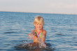 splashing in the water child
