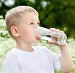 Child drinking pure water