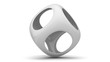 futuristic white cube loop animation