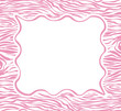 frame with abstract zebra skin texture