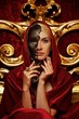 Beautiful woman with a carnival mask