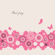 Floral background with butterflies