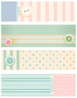 Collection of vector banners in retro style