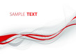 Abstract red and gray template. Vector