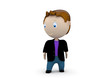 Fop! Social 3D characters: happy smiling fashionable boy Fop! Social 3D characters: happy smiling fashionable boy