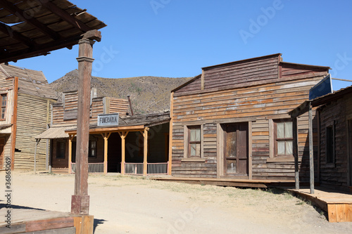 Photo: An old American western style town An old American western style town
