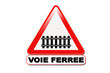 Panneau attention voie ferrée Panneau attention voie ferrée