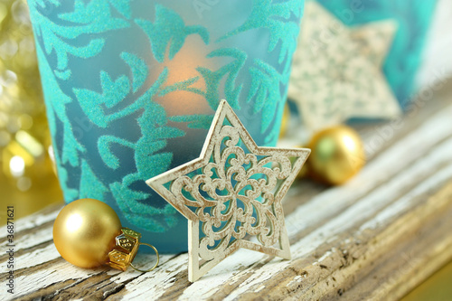 Photo: Dekoration in Türkis und Gold zu Weihnachten Dekoration in Türkis und Gold zu Weihnachten