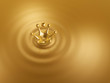 golden liquid drop crown
