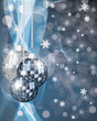 Winter banner with xmas blue balls Winter banner with xmas blue balls