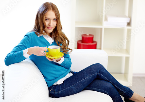 Photo: Girl with tea Girl with tea