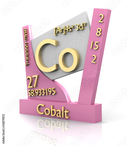 Illustration: Cobalt form Periodic Table of Elements - V2 Cobalt form Periodic Table of Elements - V2