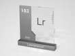 Lawrencium - symbol Lr