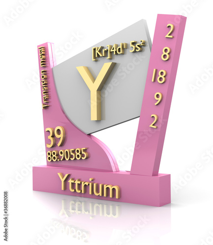 Illustration: Yttrium form Periodic Table of Elements - V2 Yttrium form Periodic Table of Elements - V2