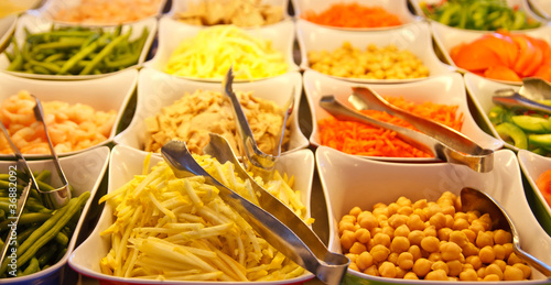 Photo: Sprouts and Garbanzo Beans on Salad Bar Sprouts and Garbanzo Beans on Salad Bar