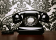 Vintage telephone at the desk