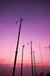 Turbine wind mill in sunset background