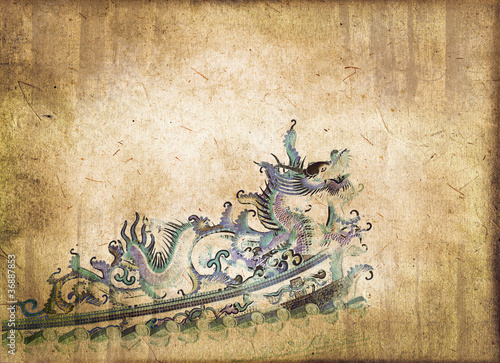 Photo: Dragon chinois, style vintage Dragon chinois, style vintage