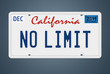 CA Nummernschild No Limit