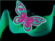 Vektor: Butterfly in the night Butterfly in the night