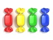 Illustration: colorful candies on white background colorful candies on white background