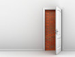 Illustration: no access abstract door concept no access abstract door concept