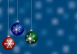 blue christmas greeting with blurred background blue christmas greeting with blurred background