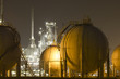 Oil-refinement plant and gas storage tank