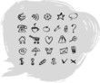 Set web icons, hand-drawn