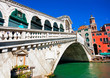 Famous Rialto Bridge in Venice, Italy.