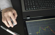 Stock diagram on the screen Stock diagram on the screen