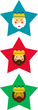 estrellas decorativas con los Reyes Magos