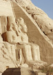 stone sculptures at the Abu Simbel temples