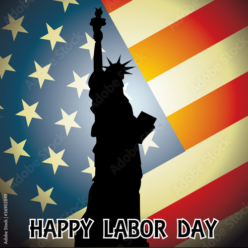 Photo: happy labor day - illustration happy labor day - illustration