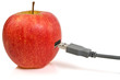 apple and USB plug