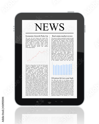 Illustration: News On Tablet PC News On Tablet PC