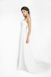 Happy beautiful bride white background up cloth, white