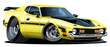 Vector cartoon muscle car