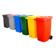 Photo: Colorful Recycle Bins Isolated Colorful Recycle Bins Isolated