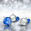 Best elegant Christmas background with blue baubles Best elegant Christmas background with blue baubles